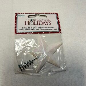 Darice Home For The Holidays Mica Star Tree Topper 2.25 Inch Glittery White 2005